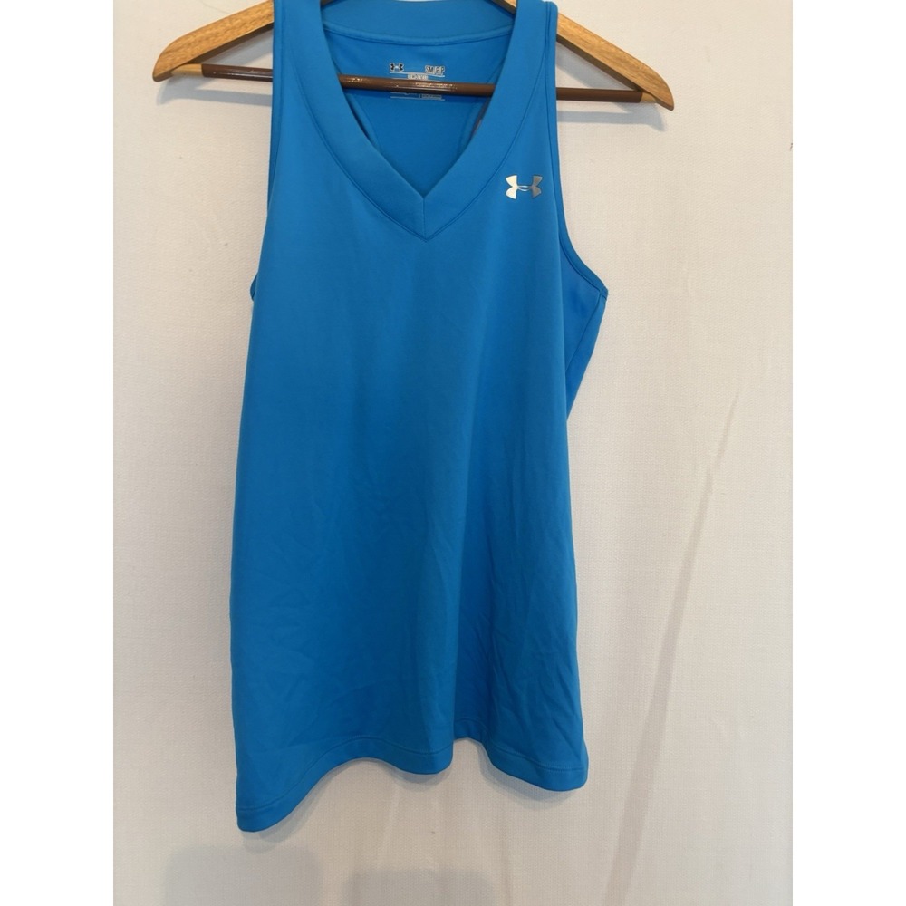 Under Armour Heat Gear Women's Sz S Sleeveless Athletic Tank Top Semi Fitted